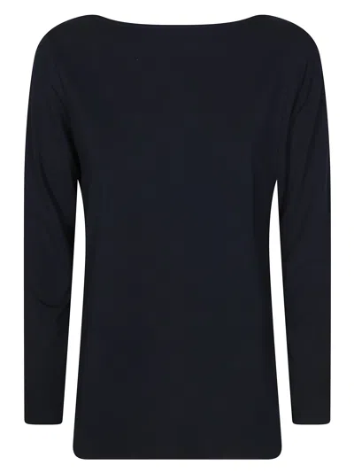 Alpha Studio Stretch Cotton Mini T-shirt For Women In Blue