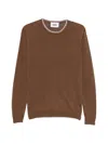 Alpha Studio Stripe Crewneck Jumper In Multi