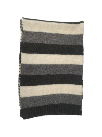 Alpha Studio Striped Knitted Scarf In Multi