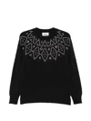 Alpha Studio Stud-embellished Sweater In Black