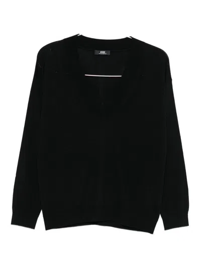 ALPHA STUDIO SUÉTER CUELLO REDONDO - NEGRO
