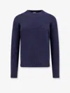 Alpha Studio Man Sweater Blue Size 40 Merino Wool In Blue