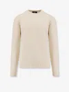 Alpha Studio White Cashmere Sweater In White