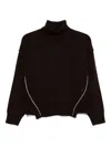 Alpha Studio Merino Wool Turtleneck Sweater In Black