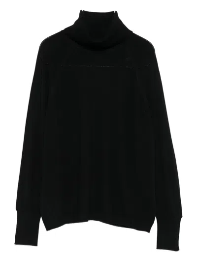 Alpha Studio Sweaters In Black