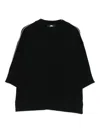 Alpha Studio Side-stripe Sweater In Black