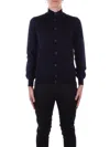 Alpha Studio Man Cardigan Midnight Blue Size 46 Merino Wool In Blu Blu E Verdi