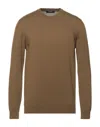 Alpha Studio Sweaters In Camel