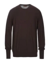 Alpha Studio Sweaters In Dark Brown