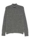 Alpha Studio High-neck Sweater In Gray