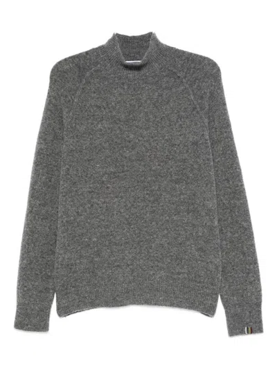 Alpha Studio High-neck Sweater In Gray