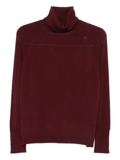 ALPHA STUDIO ALPHA STUDIO BURGUNDY TURTLENECK SWEATER
