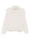 Alpha Studio Turtleneck Merino Sweater In Neutral