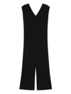 Alpha Studio V-neck Sleeveless Jumpsuit In Black