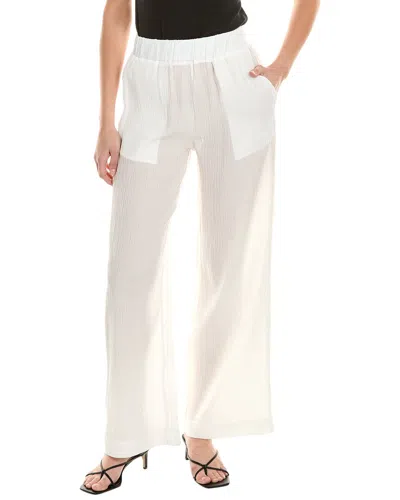 Alpha Studio Textured Pant In White