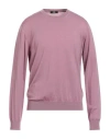 Alpha Studio The Fine Essentials Man Sweater Antique Rose Size 42 Merino Wool