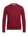 Alpha Studio The Fine Essentials Man Sweater Brick Size 44 Sea Island Cotton In Red