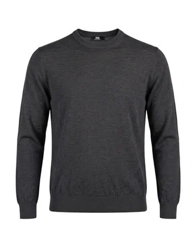 Alpha Studio The Fine Essentials Man Sweater Charcoal Size 36 Cashmere In Gray
