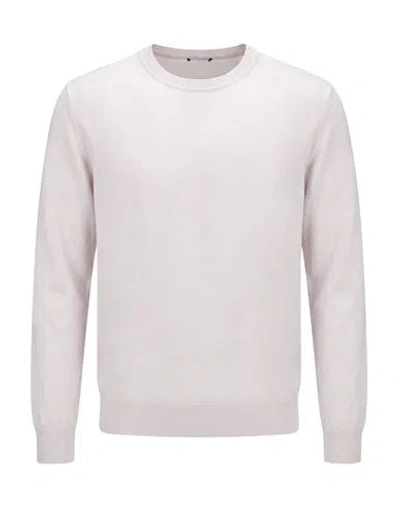 Alpha Studio The Fine Essentials Man Sweater Light Grey Size 48 Merino Wool In Pink
