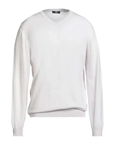 Alpha Studio The Fine Essentials Man Sweater Lilac Size 42 Merino Wool In Gray