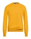 Alpha Studio The Fine Essentials Man Sweater Mandarin Size 42 Sea Island Cotton In Yellow