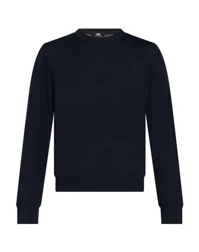 Alpha Studio The Fine Essentials Man Sweater Midnight Blue Size 50 Merino Wool In Black