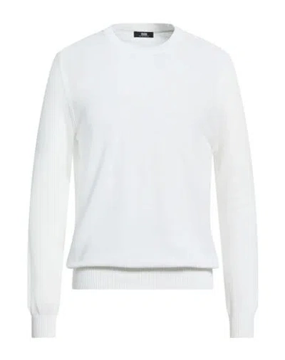 Alpha Studio The Fine Essentials Man Sweater White Size 48 Sea Island Cotton In Red