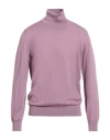 Alpha Studio The Fine Essentials Man Turtleneck Antique Rose Size 44 Merino Wool