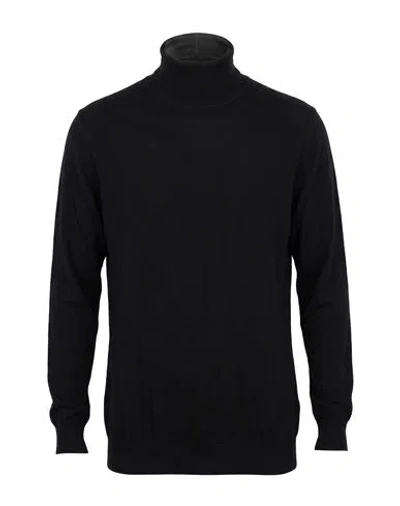 Alpha Studio The Fine Essentials Man Turtleneck Black Size 36 Merino Wool