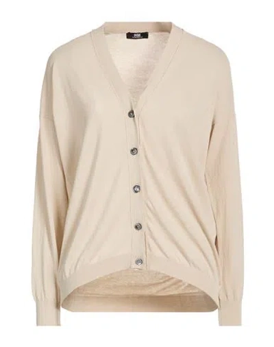 Alpha Studio The Fine Essentials Woman Cardigan Beige Size 10 Cotton In Brown