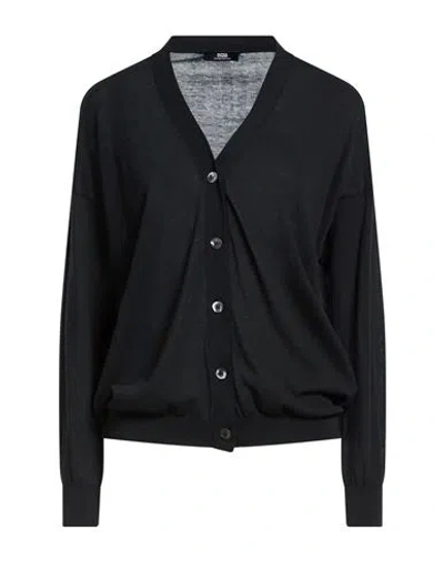 Alpha Studio The Fine Essentials Woman Cardigan Black Size 10 Cotton