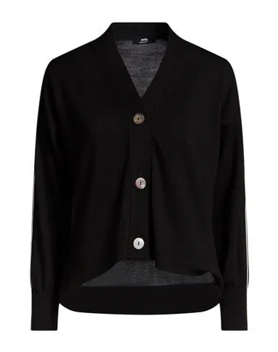 Alpha Studio The Fine Essentials Woman Cardigan Black Size 12 Merino Wool