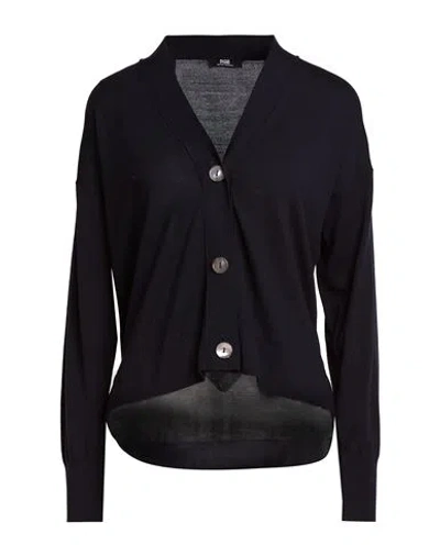 Alpha Studio The Fine Essentials Woman Cardigan Midnight Blue Size 12 Merino Wool