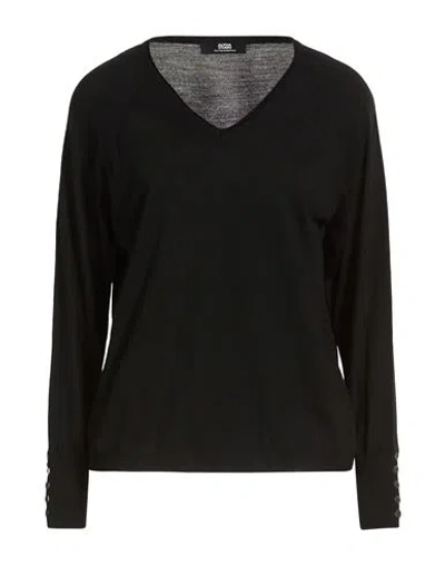 Alpha Studio The Fine Essentials Woman Sweater Black Size 8 Merino Wool