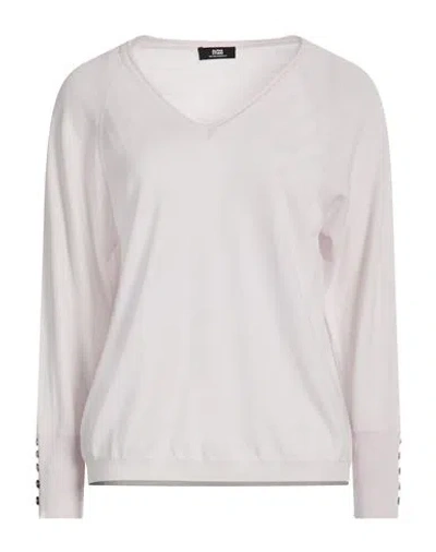 Alpha Studio The Fine Essentials Woman Sweater Light Grey Size 8 Merino Wool In Gray