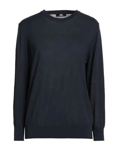 Alpha Studio The Fine Essentials Woman Sweater Midnight Blue Size 10 Cotton In Animal Print