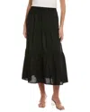 Alpha Studio Tiered Maxi Skirt In Black