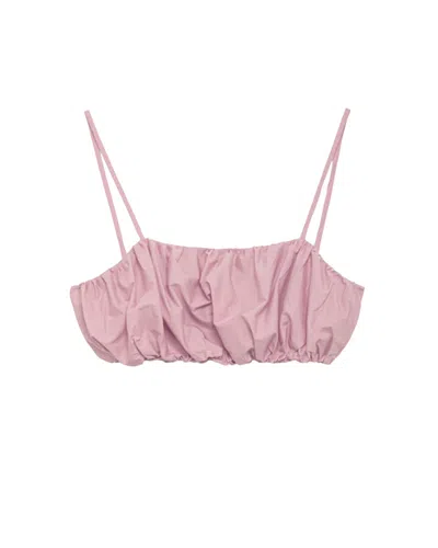 Alpha Studio Top Arricciato Rosa In Pink