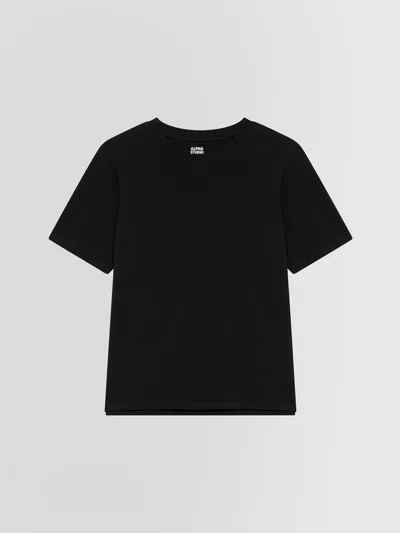 Alpha Studio T-shirt Man Blue Night In Black