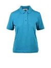 Alpha Studio Turquoise Cotton Elastane Stretch Polo In Blue