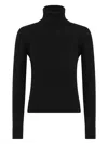 Alpha Studio Turtleneck Long-sleeve Sweater In Black