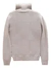 Alpha Studio Turtleneck Ribbed-knit Sweater In White