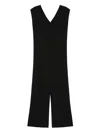 Alpha Studio V-neck Sleeveless Jumpsuit In Black