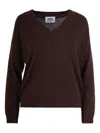 Alpha Studio V-neck Sweater In Brown