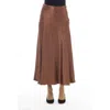 Alpha Studio Brown Viscose Skirt In Brown