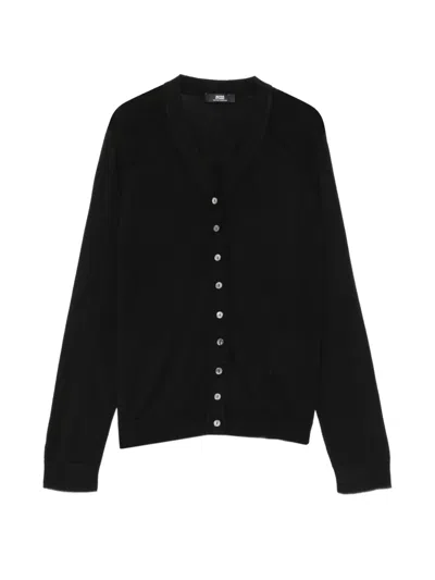 Alpha Studio V-neck Button-up Cardigan In Blue