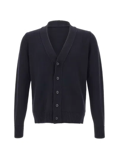 Alpha Studio V-neck Cardigan In Blue