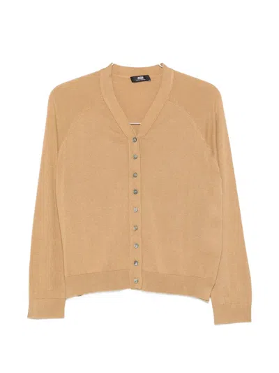 Alpha Studio V-neck Long-sleeve Cardigan In Neutral