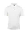 Alpha Studio White Cotton Elastane Stretch Polo In White