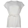 Alpha Studio White Cotton Dress In White